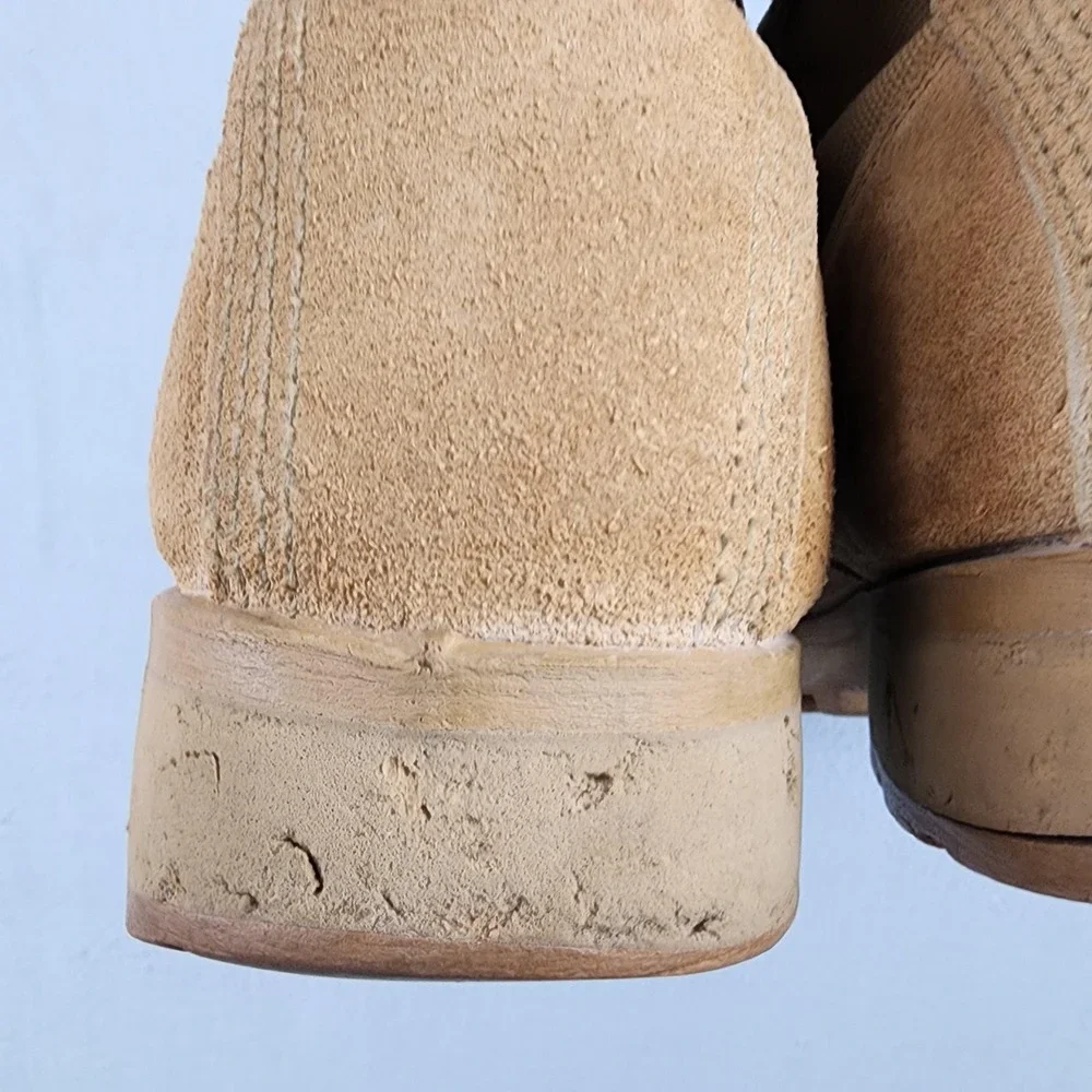 Belleville 750 Boots Mens Size 9R Beige Suede Gore-Tex Army Combat Vibram USA
